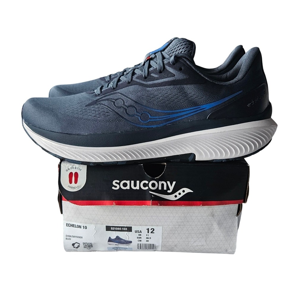 Saucony Echelon 10 Mens Running Shoes Dusk Skydiver Blue S21044-103 Size 12